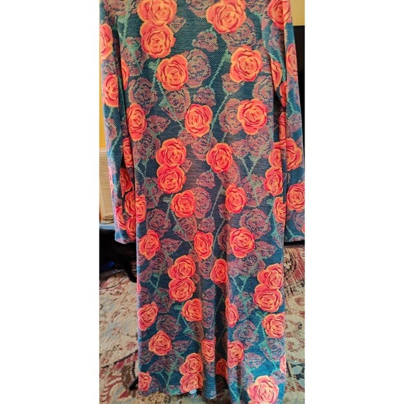 Lularoe Orange Roses Duster Cardigan - Size M - Picture 3 of 3